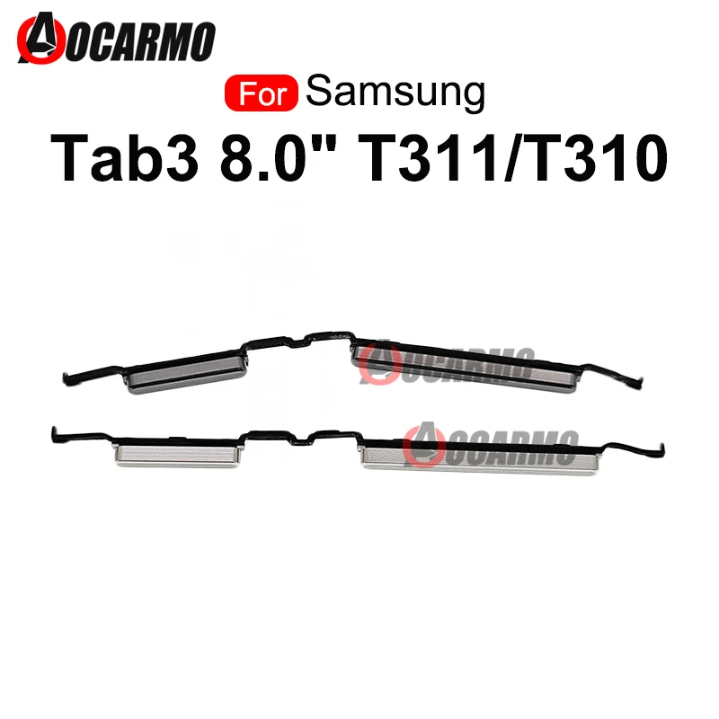 Black Silver Side Button Keys For Samsung Galaxy Tab3 8.0
