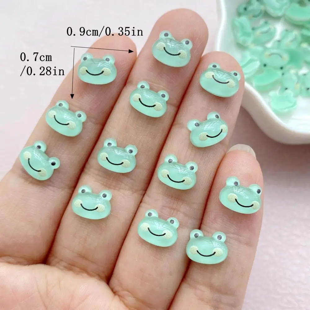 50Pcs New Cute Resin Small Frog Flat Back Ornament Jewelry Making Manicure Hairwear Accessories