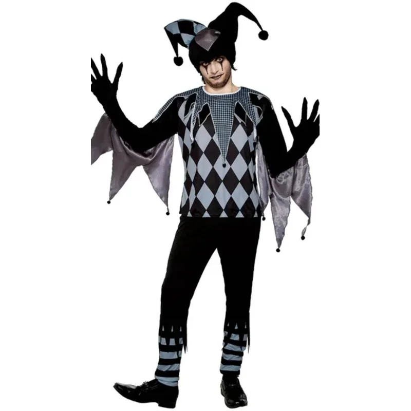 Halloween donna uomo spaventoso pagliaccio mostro fantasma Costume Cosplay brutto assassino criminale circo pagliaccio vestito operato