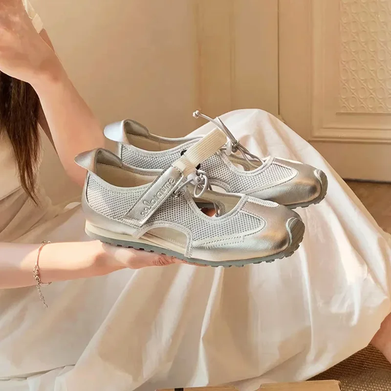 

Кожаная версия, туфли Мэри Джейн, повседневные женские туфли с мягкой подошвой на шнурке, весна-лето, спортивные слипоны контрастного цвета для отдыха