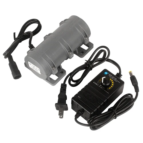 Imagen 1 del producto Mini motor vibratorio 12V/24V 3800rpm 10W para sistemas de advertencia Cama de masaje Silla Vibrador regulador de velocidad (con fuente de alimentación)