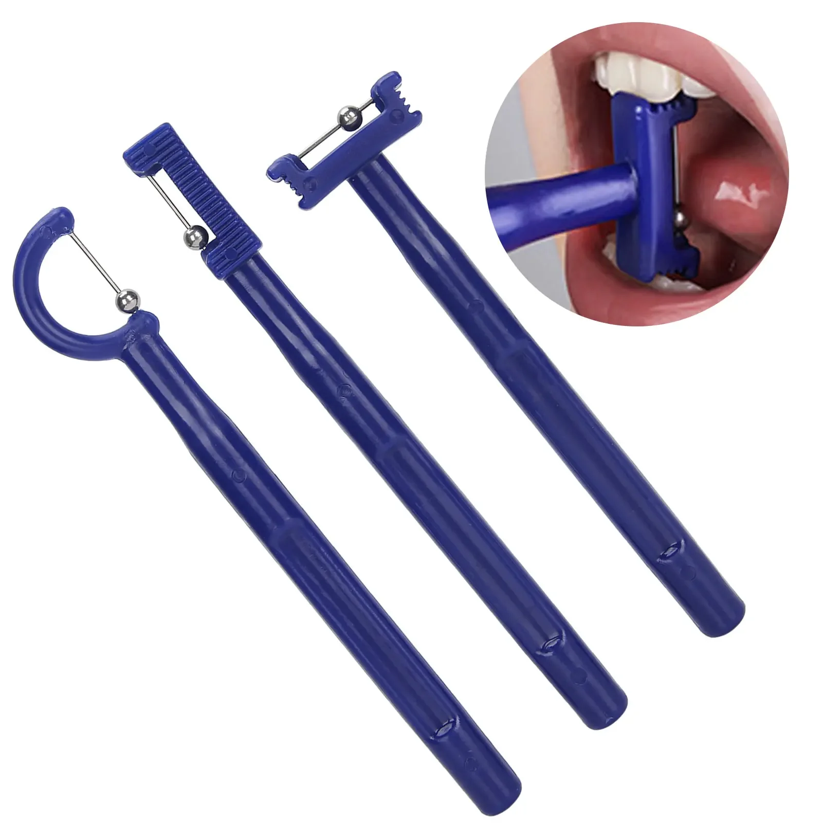 3Pcs Tongue Tip Exercise Tool Tongue Head Lateralization Lift Oral Muscle Training Exerciser Trainer for Speech Talk health care