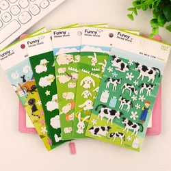 Cute Felt Animal Stickers for Kids Scrapbooking Journaling Album Home Decoration Sticker DIY Craft Supplies Handiwork Material