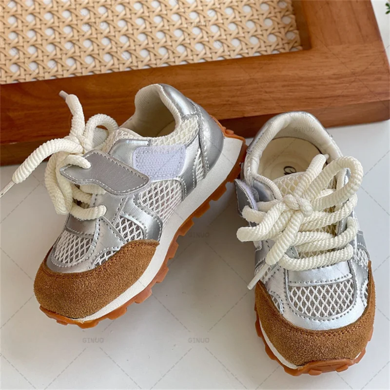 2024 New Summer Baby Shoes Mesh Children Casual Shoes Soft Sole Flats Outdoor Tennis Fashion Toddler Gilrs Boys Sneaker 15-25