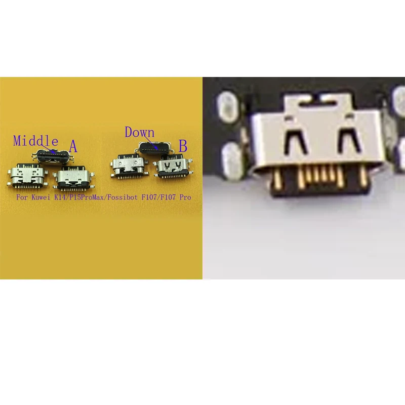1-50Pcs Dock Port Type C Connector Plug USB Jack Contact Charging Charger For Kuwei K14 P15 Pro Max P15Pro Fossibot F107 F107Pro