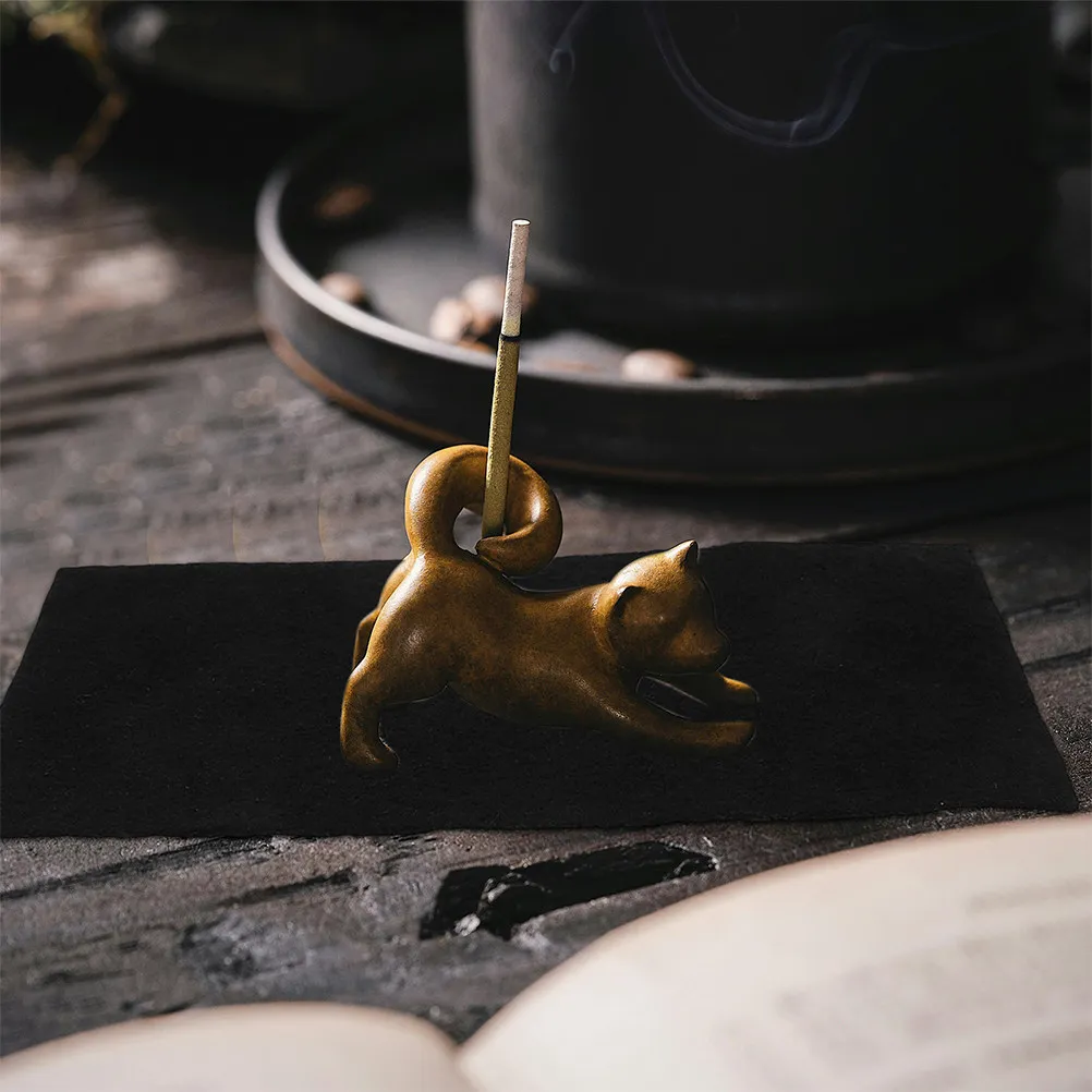 Black Fireproof Incense Burner Mat Heat Insulation Ash Catch Pad Anti Slip Surface for Incense Cones Coils Sticks Home Office