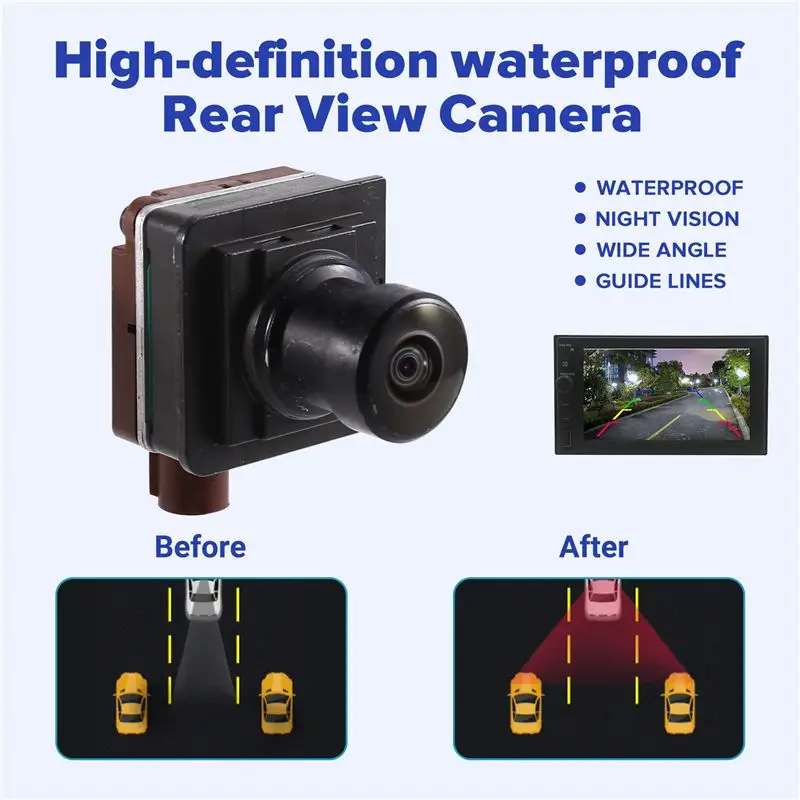 WF-Rear View Camera For Ford 2020-2023 Parking Backup System-PJ7T-19G490-BB(PJ7T19G490BB) Car