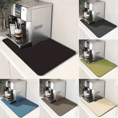 Coffee Machine Non-slip Pure Multi Color Waterproof Heat Resistant Easy Clean Mat Carpet for Kitchen Countertop Home Decor