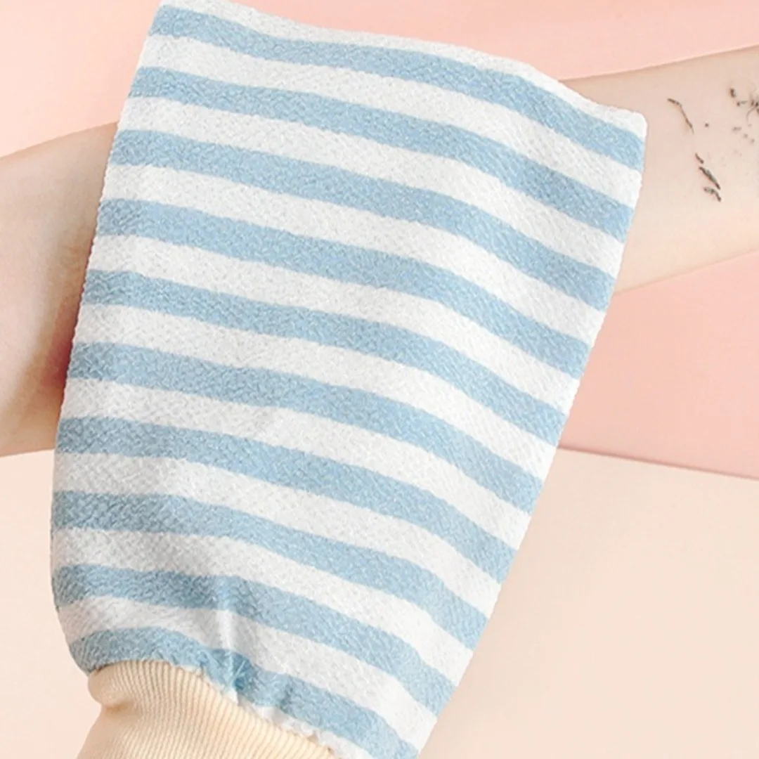 1 PC Exfoliating Bath ถุงมือ Body Scrubber ถุงมือสปาอาบน้ํา Mitt RUB Body Wash เครื่องมือทําความสะอาดกลับนวดผ้าเช็ดตัวอุปกรณ์อาบน้ํา