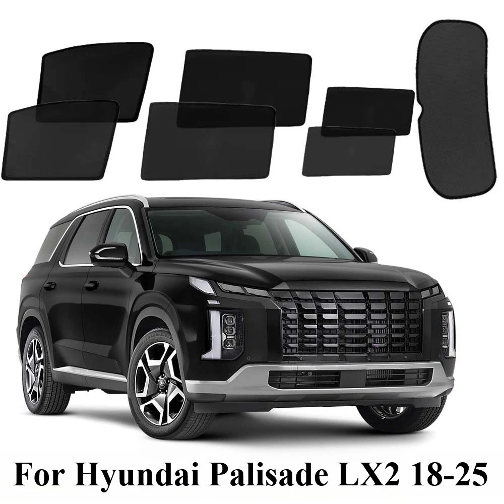Magnetic Sun Shades For Hyundai Palisade LX2 18-25 Front Back Windows Sun Blind