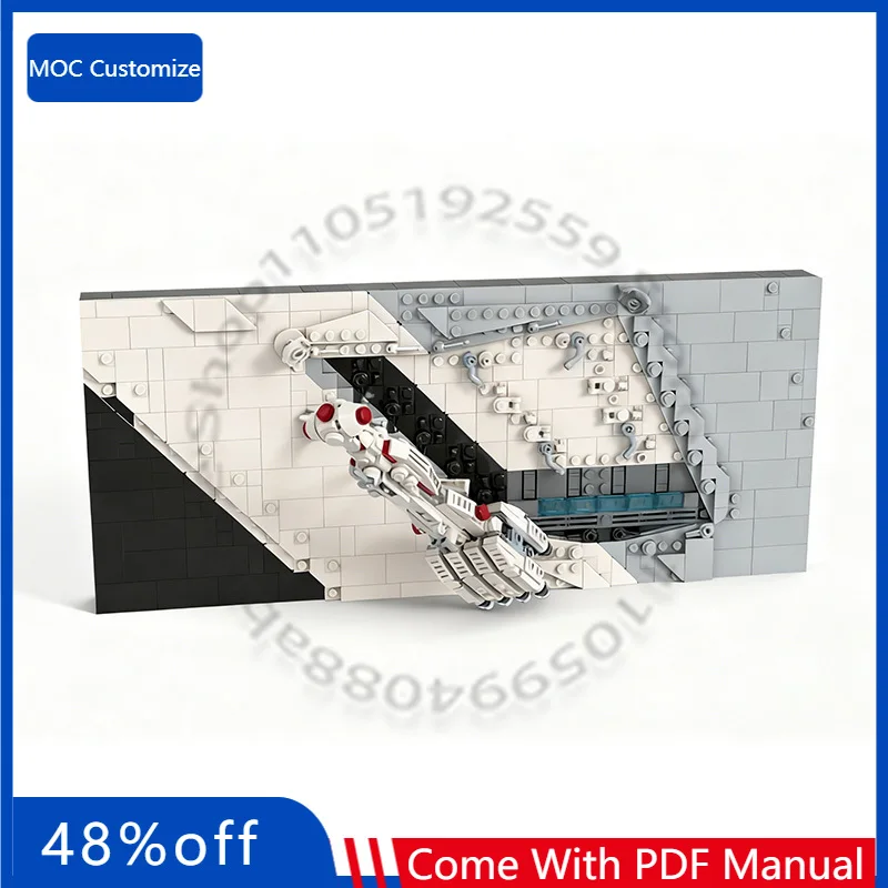 

718 деталей: Персонализированный космический конструктор, серия «Культовые сцены», Часть I, MOC, модульные строительные блоки, игрушка для мальчиков, подарок на день рождения