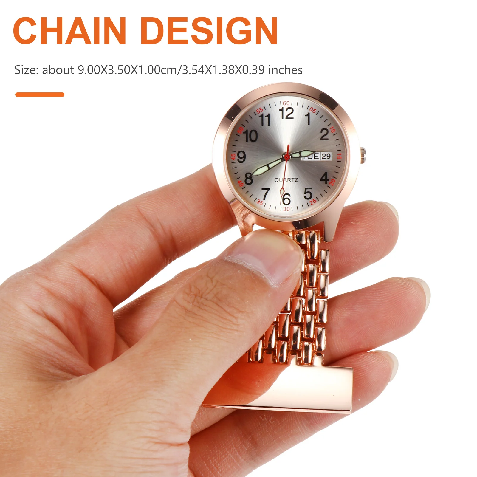 1Pcs Nurse Pocket Watch Creative Clip Nurse Watch Practical Hanging Brooch Design Durable Nursing Timepiece for Medical
