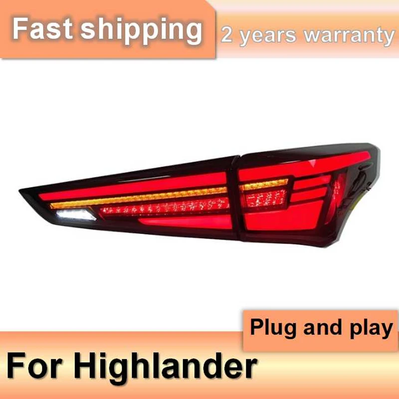

Car Accessories for Toyota Highlander Rear Lights 2020-2022 Highlander Taillights DRL Fog Brake Turn Signal Reversing