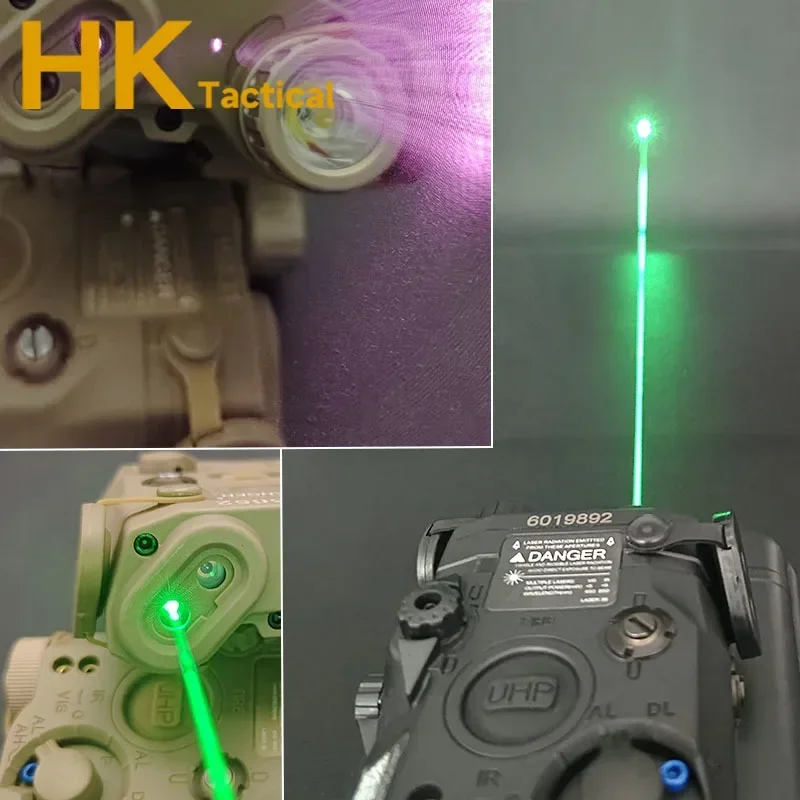 Airsoft Indicator PEQ15 Red Green Double Laser Version Tactical Red Green Dot/IR Fill Light/White LED Laser Device Fit 20MM Rail