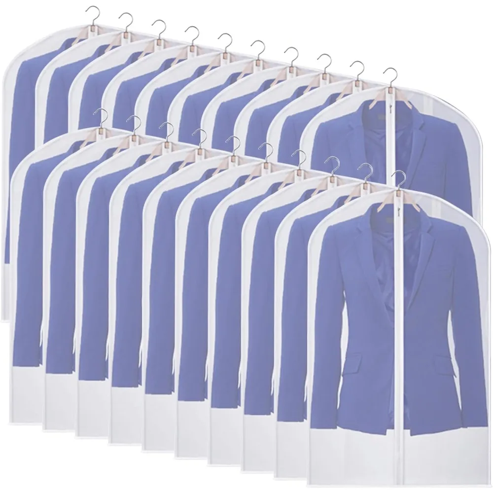 

Kntiwiwo 40-Inch Clear Protective Suit Bag with Zipper for Clothes Storage