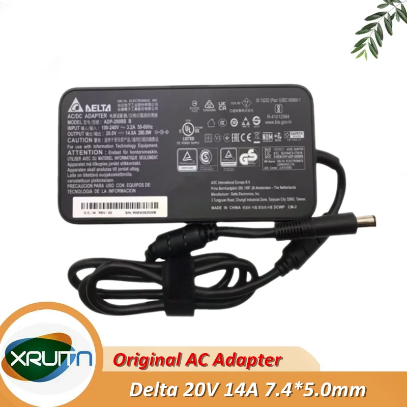 

Genuine Delta 20V 14A ADP-280BB B 7.4*5.0mm 280W AC Adapter For Acer Predator X35 35" Widescreen Gaming Monitor Original Charger