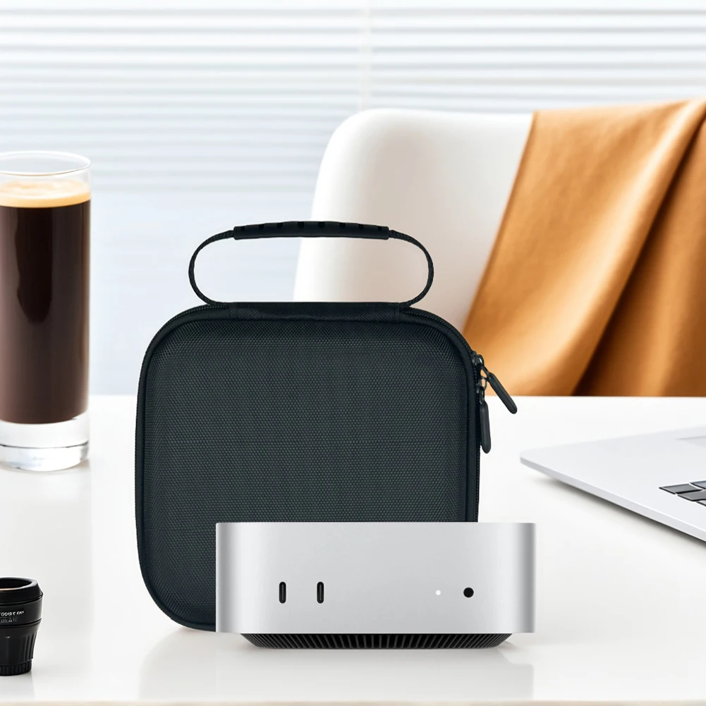 Étui de transport rigide, étui de protection antichoc, étui Portable anti-rayures avec poche en filet pour puce Apple 2024 Mini M4/M4 Pro