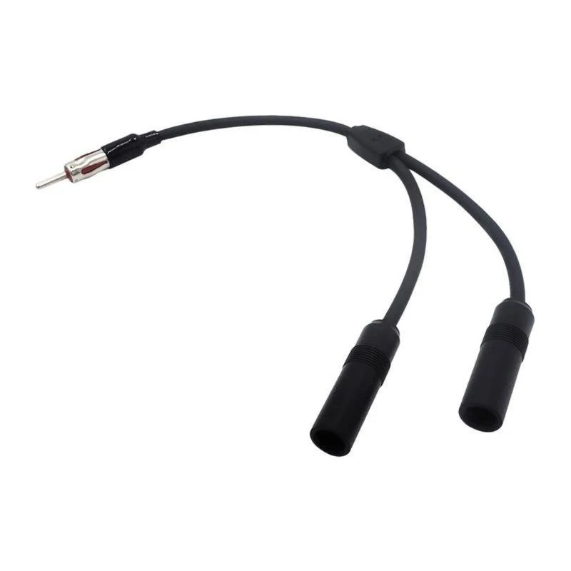 652F 1 For 2 Car Antenna Cable Adapter Aluminum Plug Car Special Radio Antenna Aerials FM Amplifier Cable