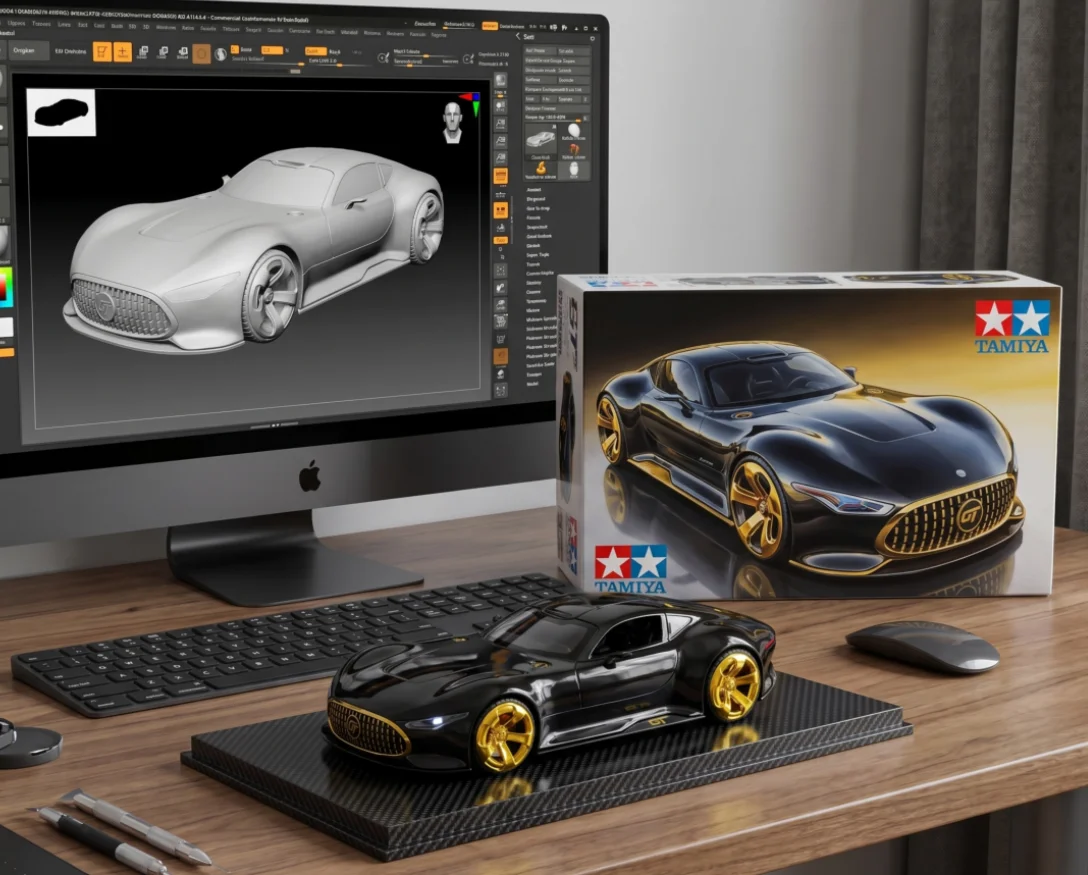 1:24 AMG Vision GT Konzept-Sportwagen Legierung Metall Druckguss-Automodell Heim-Innendekoration Sammlerstück Geschenke