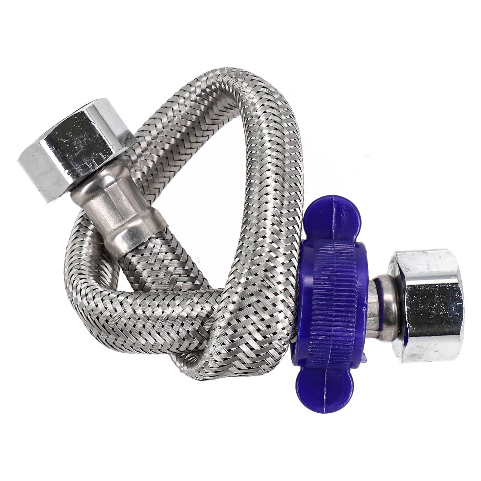Stainless Steel Flexible Hose 1/2 Inch Sized For Integration Into Existing Kitchen Bathroom And Toilet Plumbing