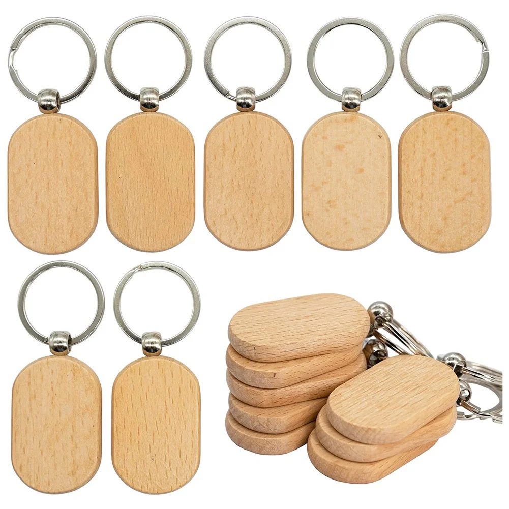 

Blank Wooden Key Tag Key Diy Wood Keychains Key Wood Engraving Blanks 20 Pack