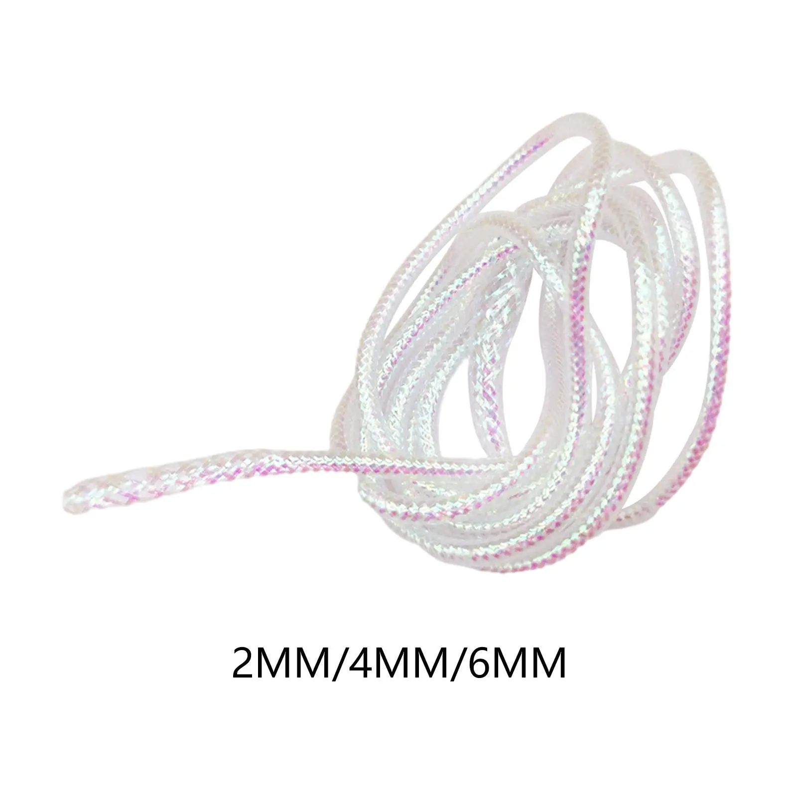 4M Mylar Braid Tubing Fly Tying Materials Fishing DIY Tool White Pearlescent