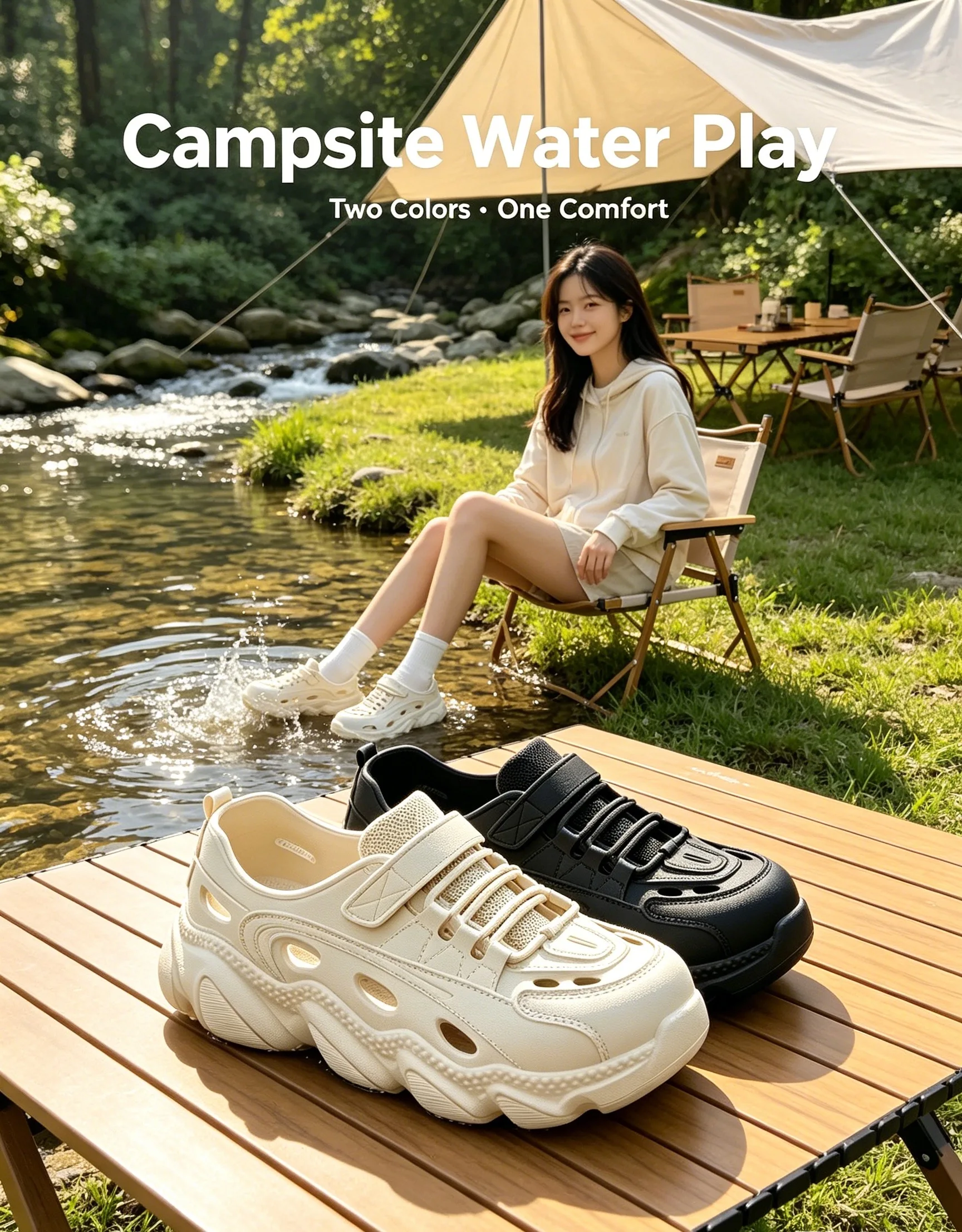 Men's River Tracing Shoes Summer 2026 Outdoor Anti-Slip Anti-Odor Breathable Perforated Sports Shoes