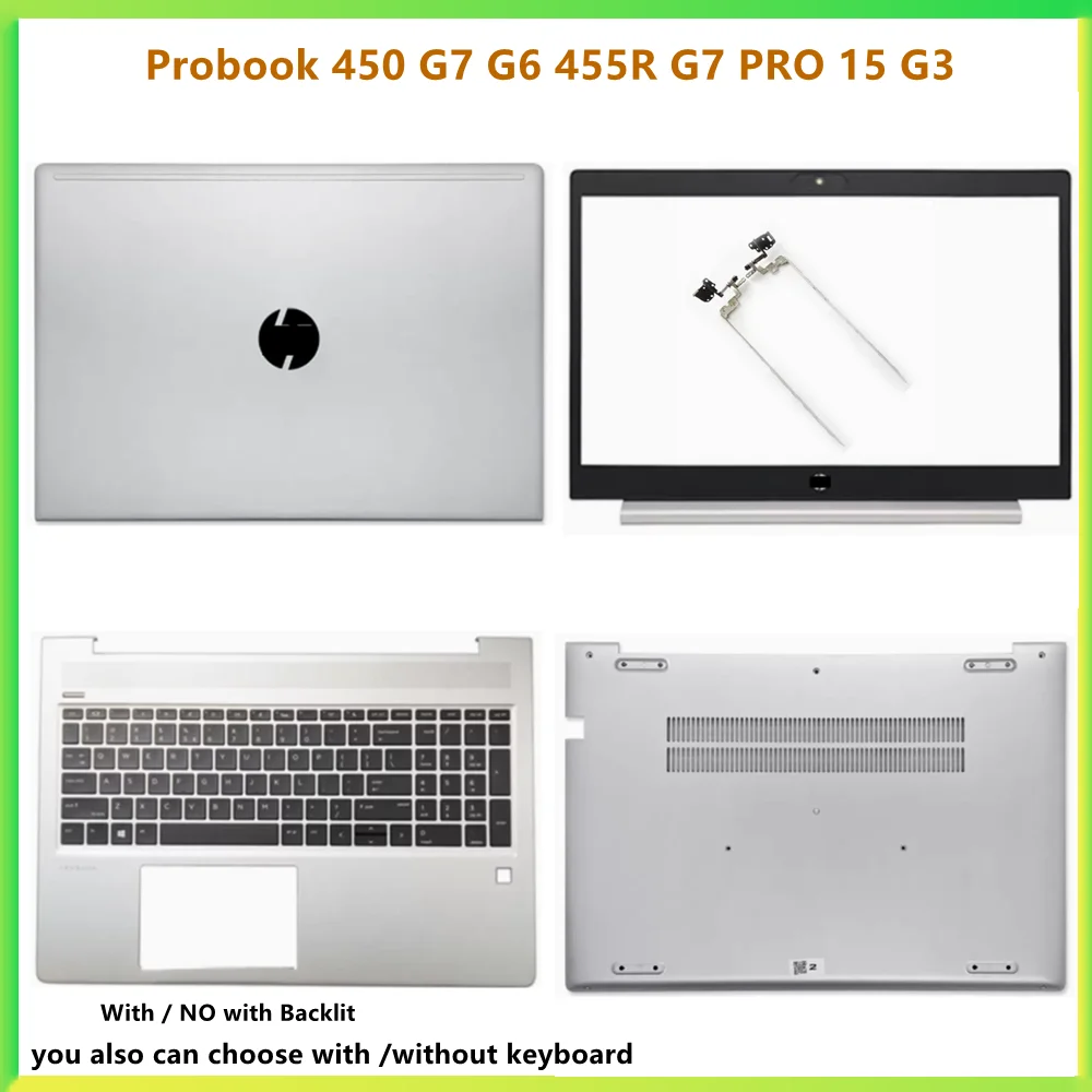 

New Laptop LCD Back Cover Bezel Frame Top Case Palmrest Upper Bottom Cover Case For Hp Zhan66 PRO 15 G3 Probook 450 455r G7