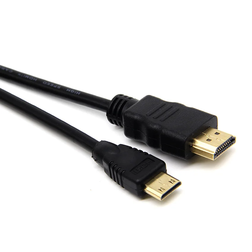 Mini HDMI-compatible to HDMI Cable 1080p 3D Gold Plated Plug For Monitor Tablet Camera DV graphics card HDTV Display Projection