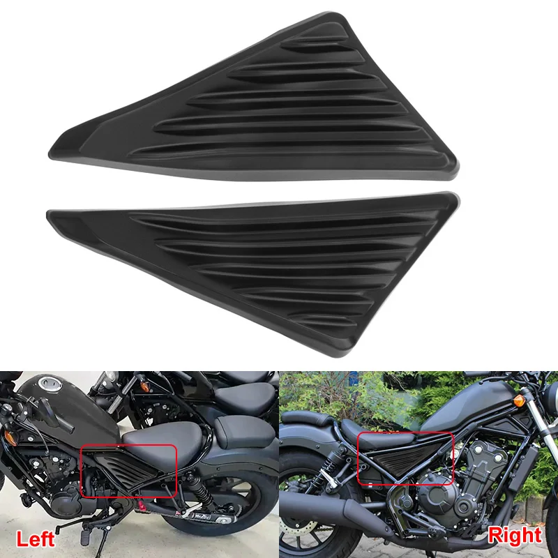 Motorcycle Black Side Frame Cover Panel Engine Fairing Protector Guard for Honda Rebel CMX 300 CMX 500 CMX300 CMX500 2017-2023