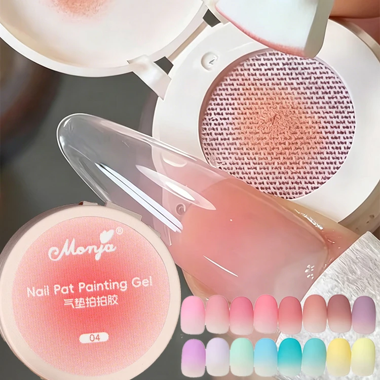 Gel de Unha 5g com Efeito Air Cushion para Patting, Gel de Pintura com Efeito Blooming e Gradiente de Cor Sólida, Esmalte em Gel UV/LED para Manicure, Arte de Unha DIY e Salão
