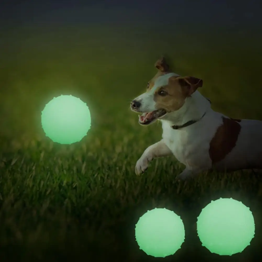 Pet Chew Toy  Durable Luminous Ball Dog Training Toy  Portable Pet Molar Toy