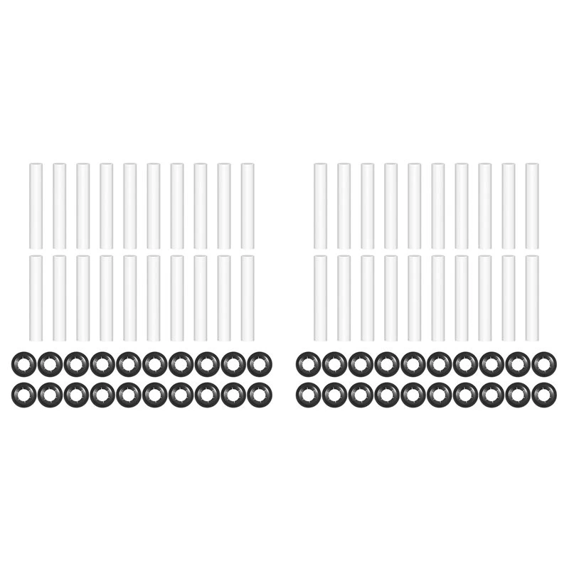 A03Z-40 Sets Garage Door Hinge Quiet Roller Sleeves,11Mm ID 80Mm Length Roller Shaft Nuts Bearing Gaskets For Cars RV Garage