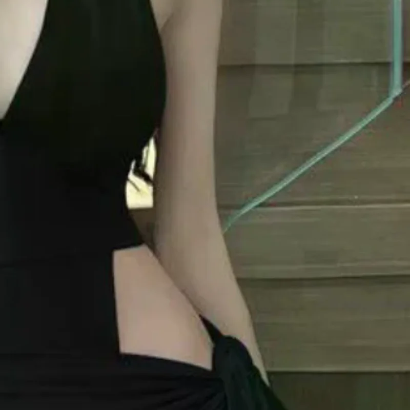 

Sexy Halter Lingerie Deep V Uniform Bodysuit Lace-up Dress Nightclub Sleepwear