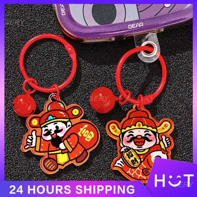 God Of Wealth Keychain Unique Design High-quality Materials Key Accessories Keychain Cute Pendant Need Cartoon Keychain Acrylic