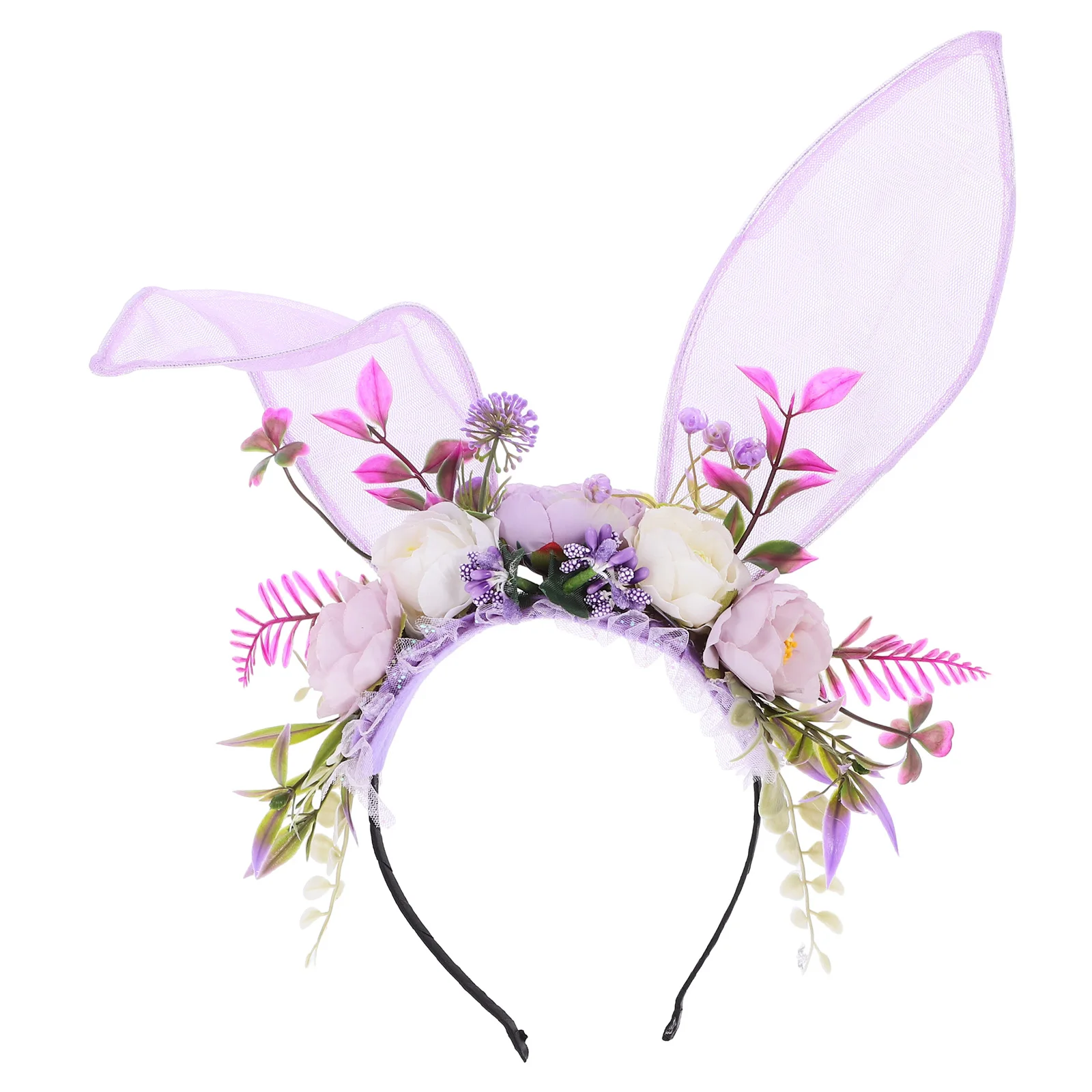 

Rabbit Ear Headband Durable Cloth Soft Lightweight Adjustable Fairy Hair Band for Parties Halloween Easter Women Adults