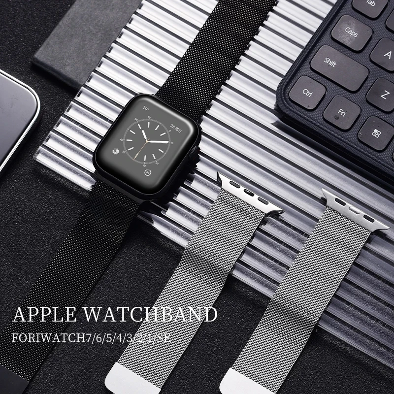 Metal Strap For Apple watch Band 45mm 41mm 38mm 42mm Magnetic Bracelet for iWatch series 7 6 SE 5 4 3 2 44mm 40mm watchband