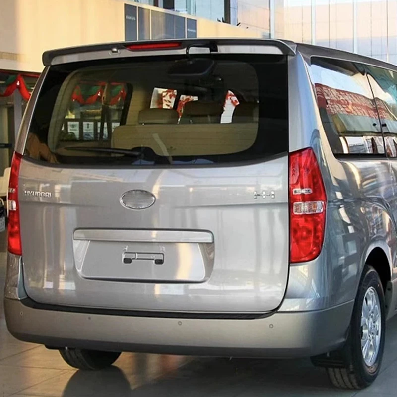 For Hyundai starex H-1 ABS black carbon fiber rear roof rear trunk lid spoiler wing body sports modification kit
