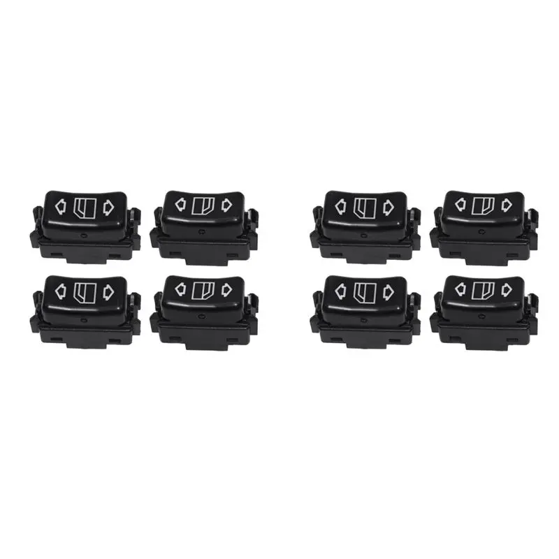

Unique 8X Front Rear Left Right 1 Button For Mercedes W124 W126 W201 Console Power Window Switch 1248204510,1248204610