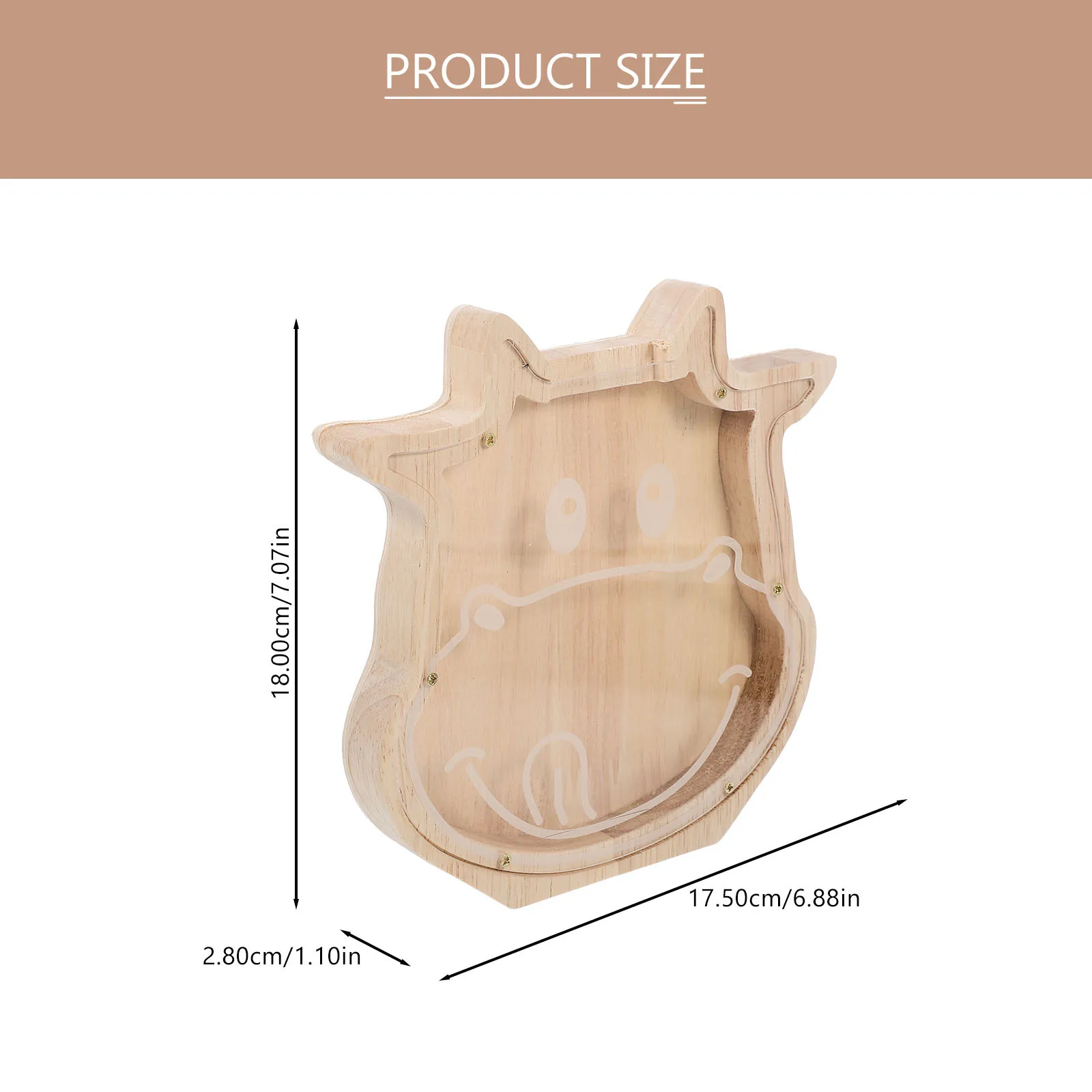 

Animal Wood Coin Bank Large Capacity Decorative Piggy Bank Coin Storage Container Money Organizer Animal Shape Money Pot
