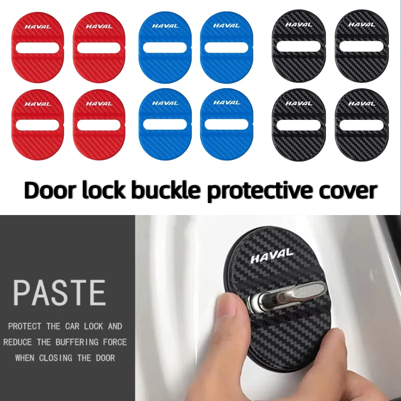 4PCS Car Door Lock Protector Cover Rustproof Anti-Corrosion Anti-Scratch Cap For Haval Jolion H6 M6 Dargo Raptor F7 H7 H9 F6 H1