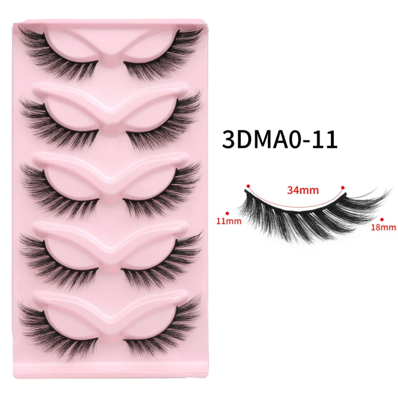 Katzenauge Wimpern 3d natürliche falsche Wimpern flauschige weiche Großhandel Kreuz 5 Paar Manga Wimpern wispy natürliche Verlängerung Make-up