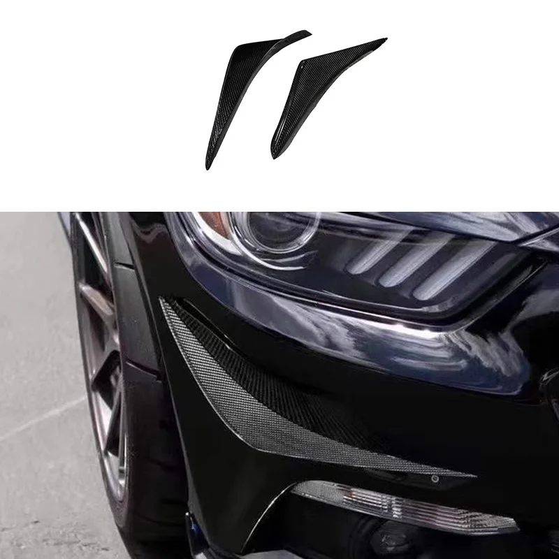 APR نمط ألياف الكربون الجبهة الشفاه المفسد الجناح Canards صالح لفورد موستانج 2015 +