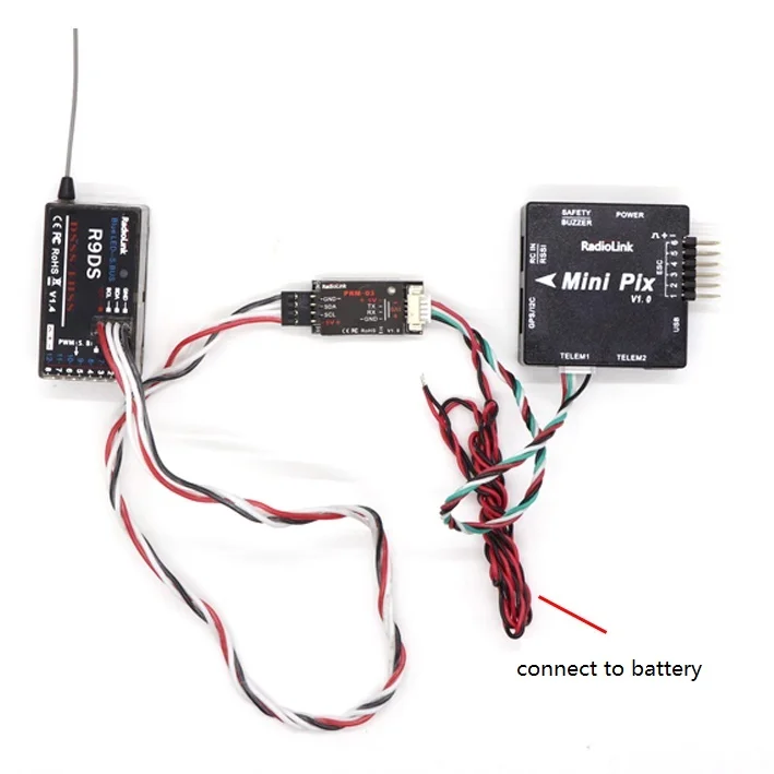 Radiolink PRM-03 Mini Real-time OSD Information Telemetry Module 1S-12S for R12DS/R9DS Receiver AT10II/AT10/AT9S Pro/AT9S/AT9