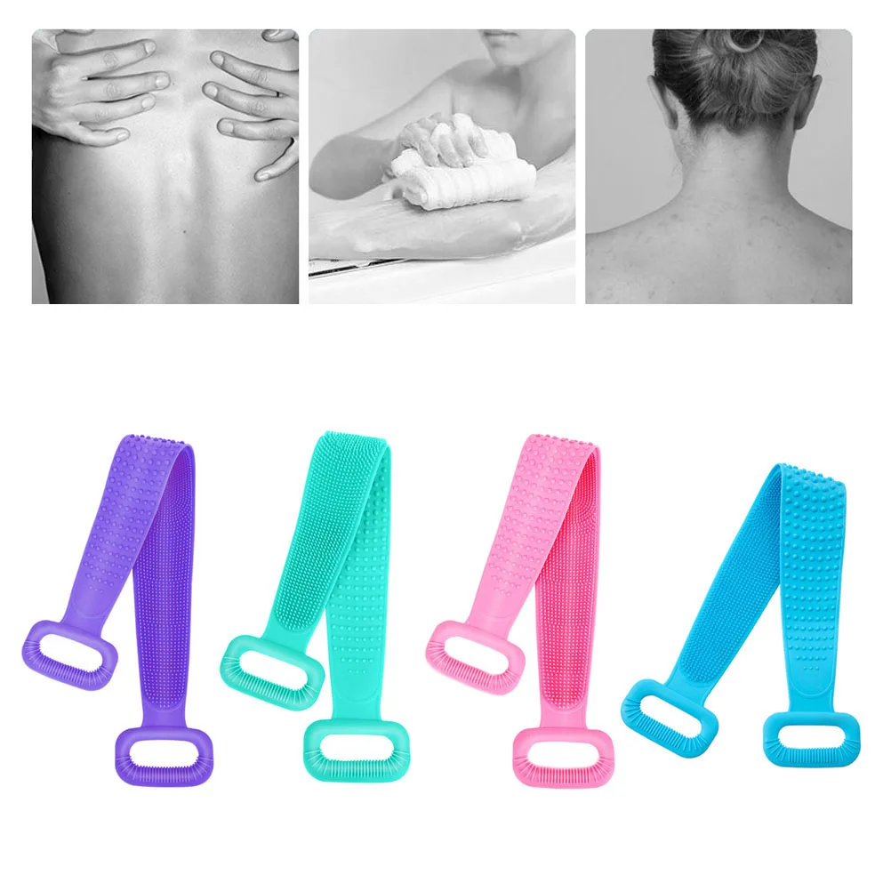 

Long Silicone Bath Exfoliating Strap 76cm for Shower Deep Clean Neck Shoulders Massage Tool Bathroom Supplies