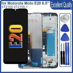 6.5 ''LCD para Motorola Moto E20 XT2155 Display LCD Touch Screen Digitador para Motorola Moto E20 XT2155 XT2155-1 LCD com moldura