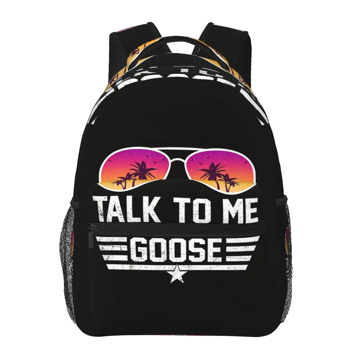Talk To Me Goose Top Gun Tribute Design Backpacks Boys Girls Bookbag Students School Bags Cartoon Travel Rucksack Shoulder Bag