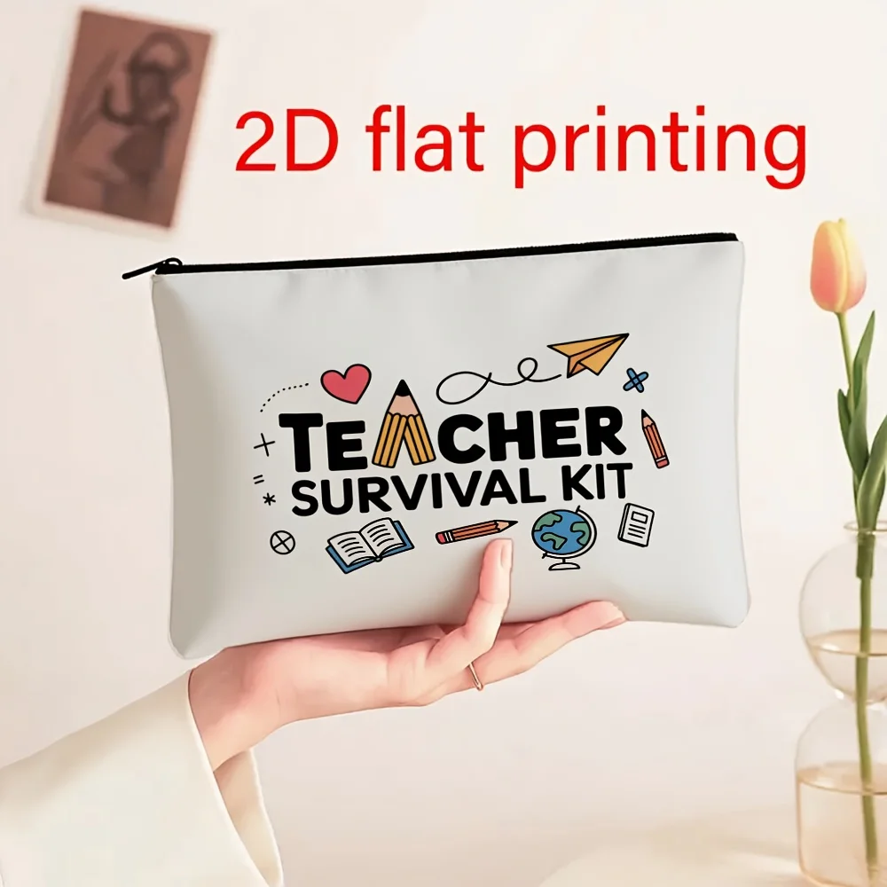 Unisex Minimalist Teacher Survival Kit Toiletry Bag - Compact Organizer for Travel and Dorm Essentials for Women Summer Travel