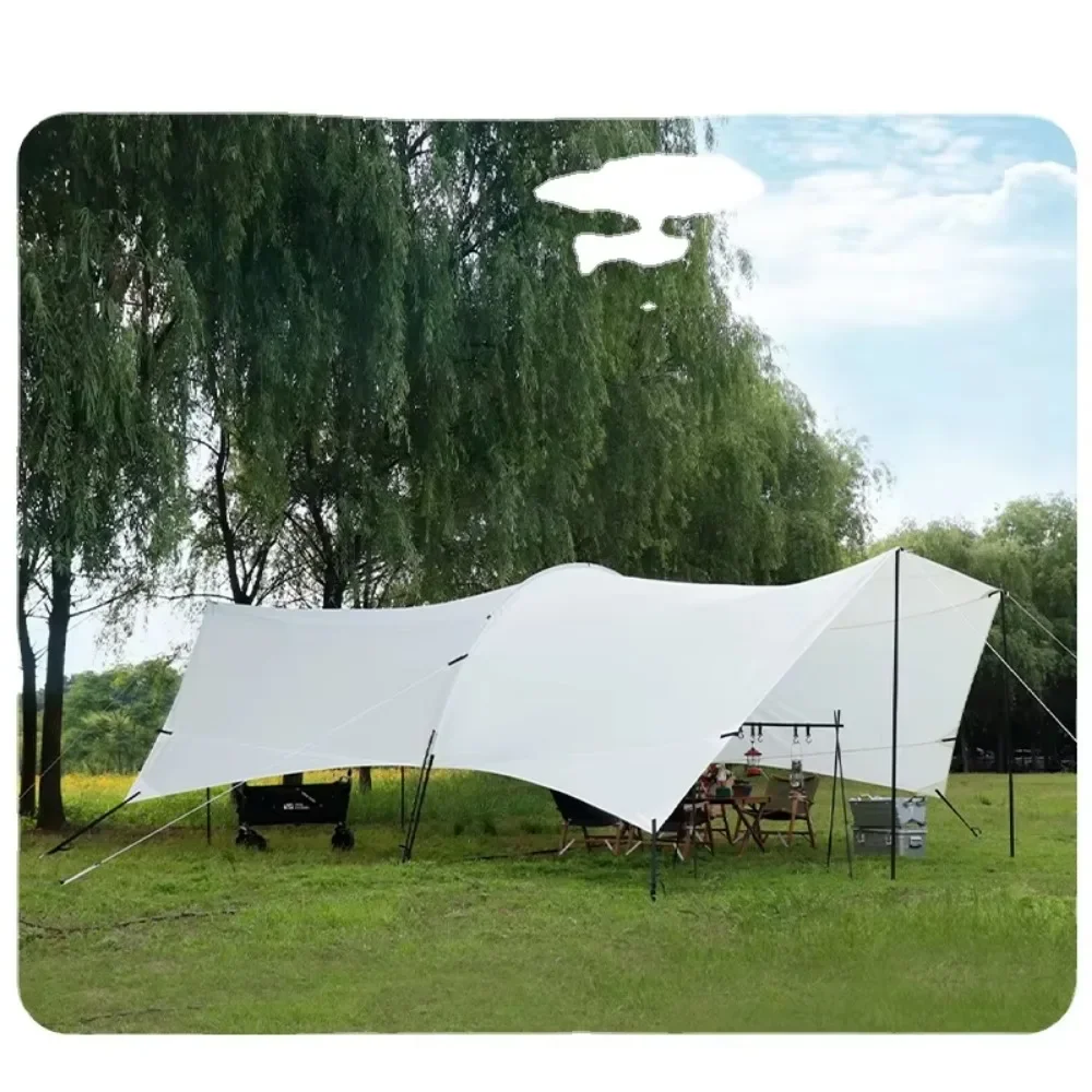 BOTEEN Camping Zelt Large Outdoor Canopy Hexagonal Awning Camping Picnic Field Supplies Blow Tents For Camping