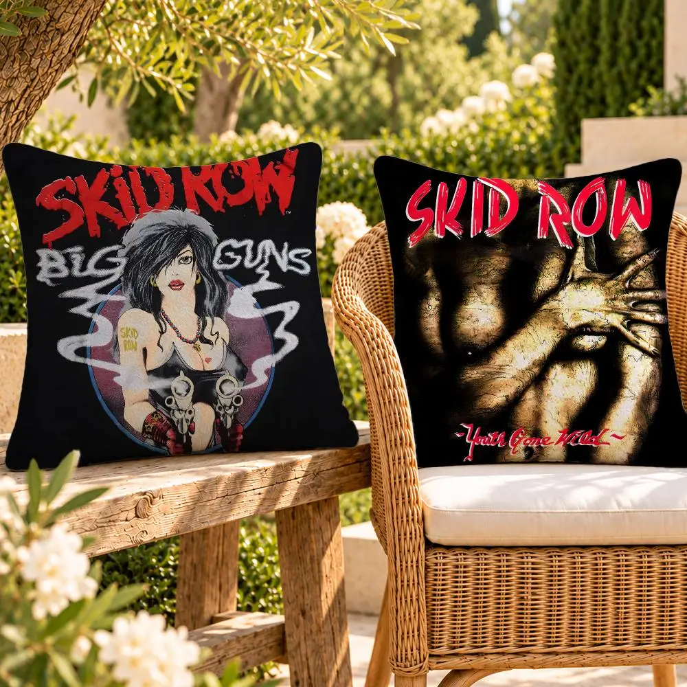 Band Hard Rock Skid Row Cushion Cover Soft Plush Throw Pillow Cover Washable Sofa Bed Patio Chair Home Decor
